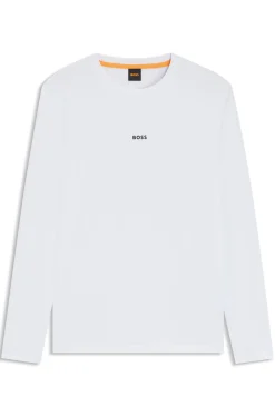 Longsleeve aus Stretch-Baumwolle mit Logo-Print
