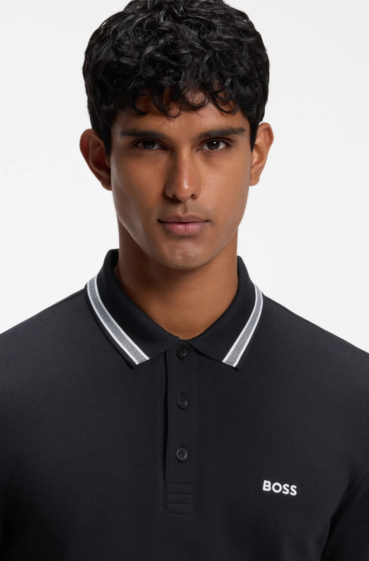 Longsleeve-Poloshirt aus Baumwoll-Piqué