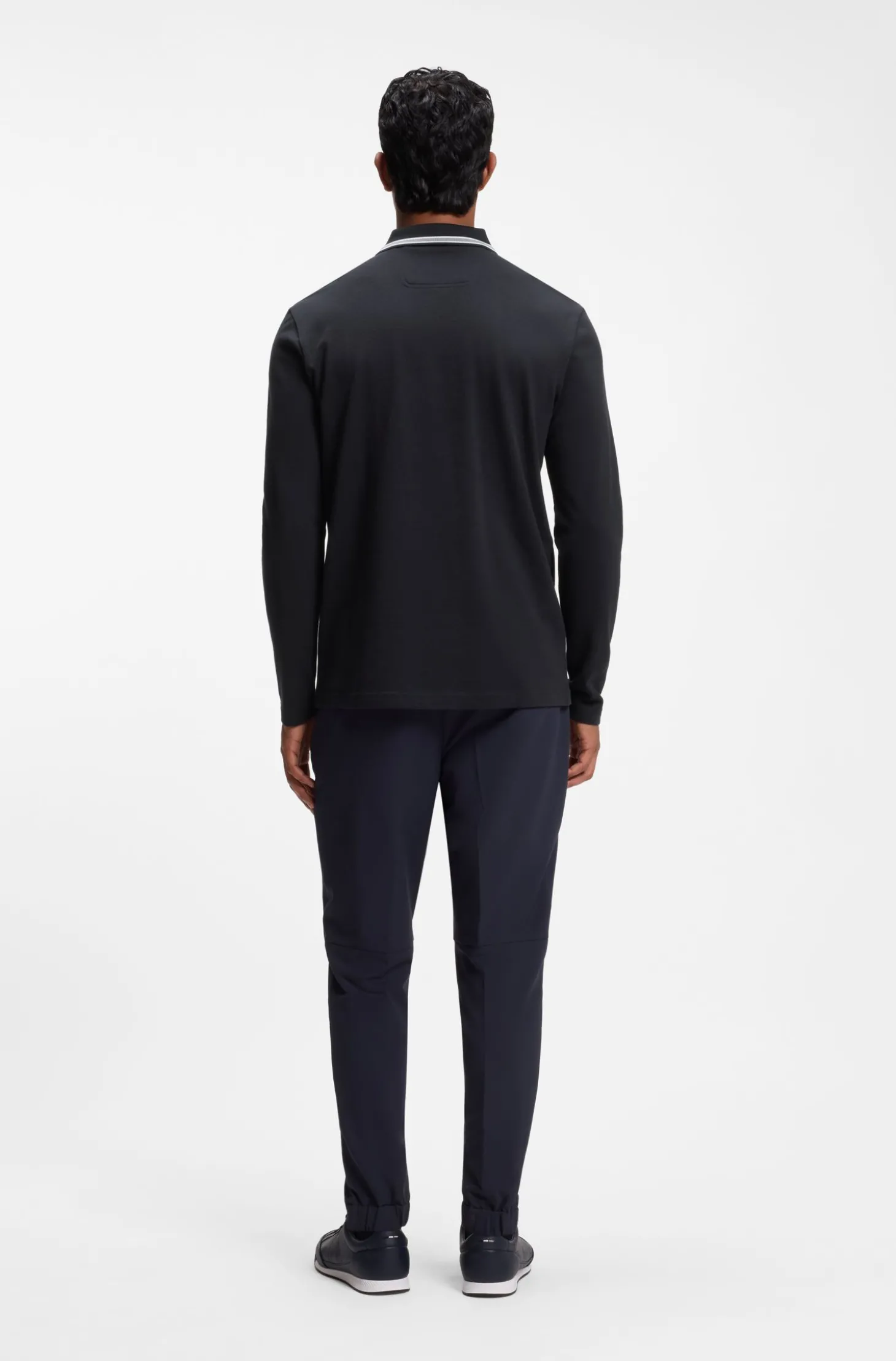Longsleeve-Poloshirt aus Baumwoll-Piqué