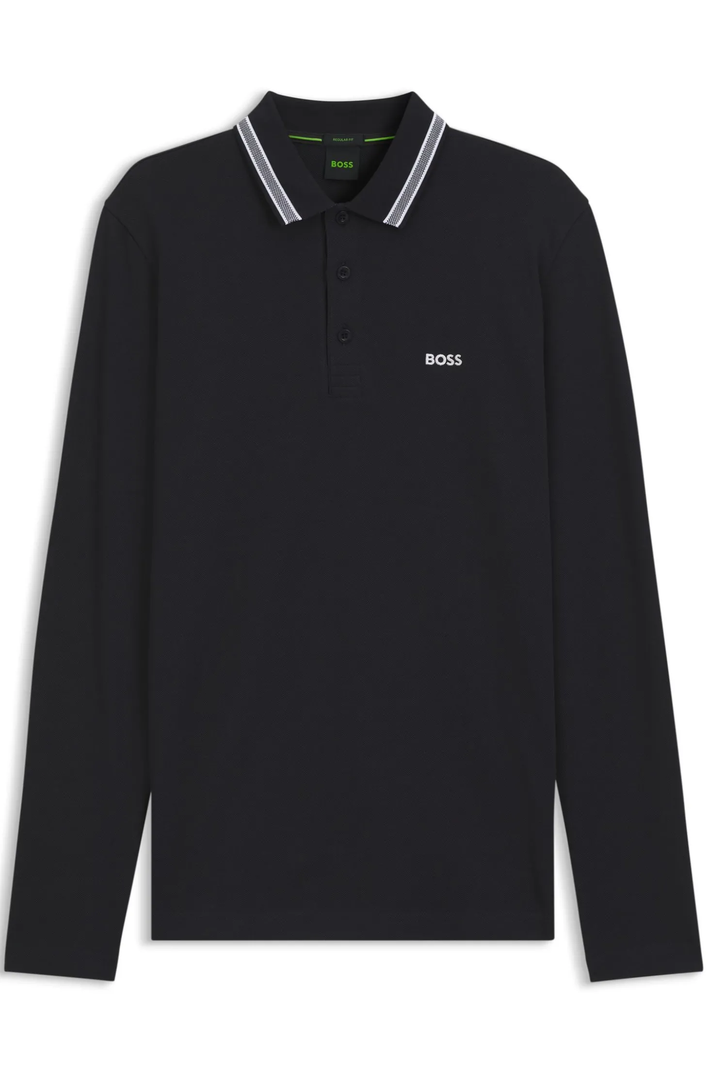 Longsleeve-Poloshirt aus Baumwoll-Piqué