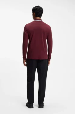 Longsleeve-Poloshirt aus Baumwoll-Piqué