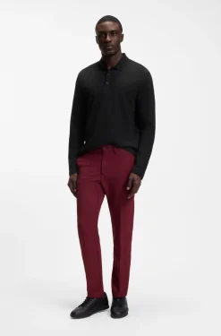 Longsleeve-Poloshirt aus Baumwoll-Piqué