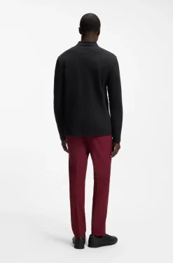 Longsleeve-Poloshirt aus Baumwoll-Piqué