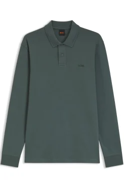 Longsleeve-Poloshirt aus Baumwolle mit Logo-Detail