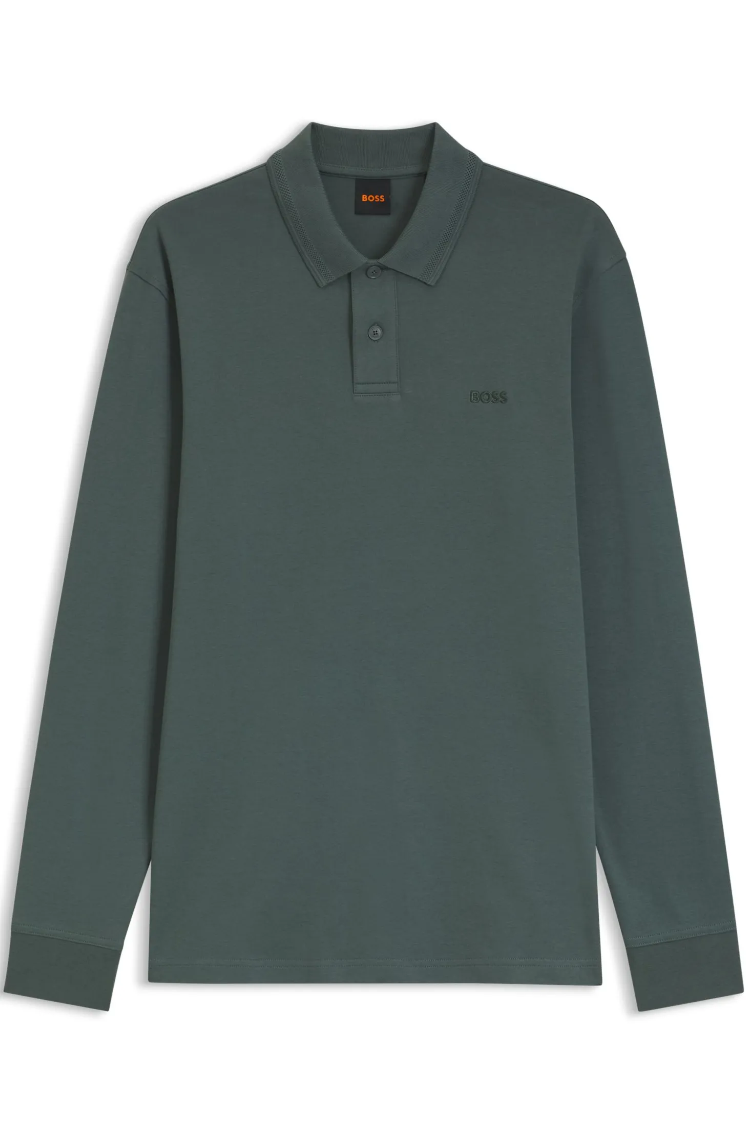Longsleeve-Poloshirt aus Baumwolle mit Logo-Detail
