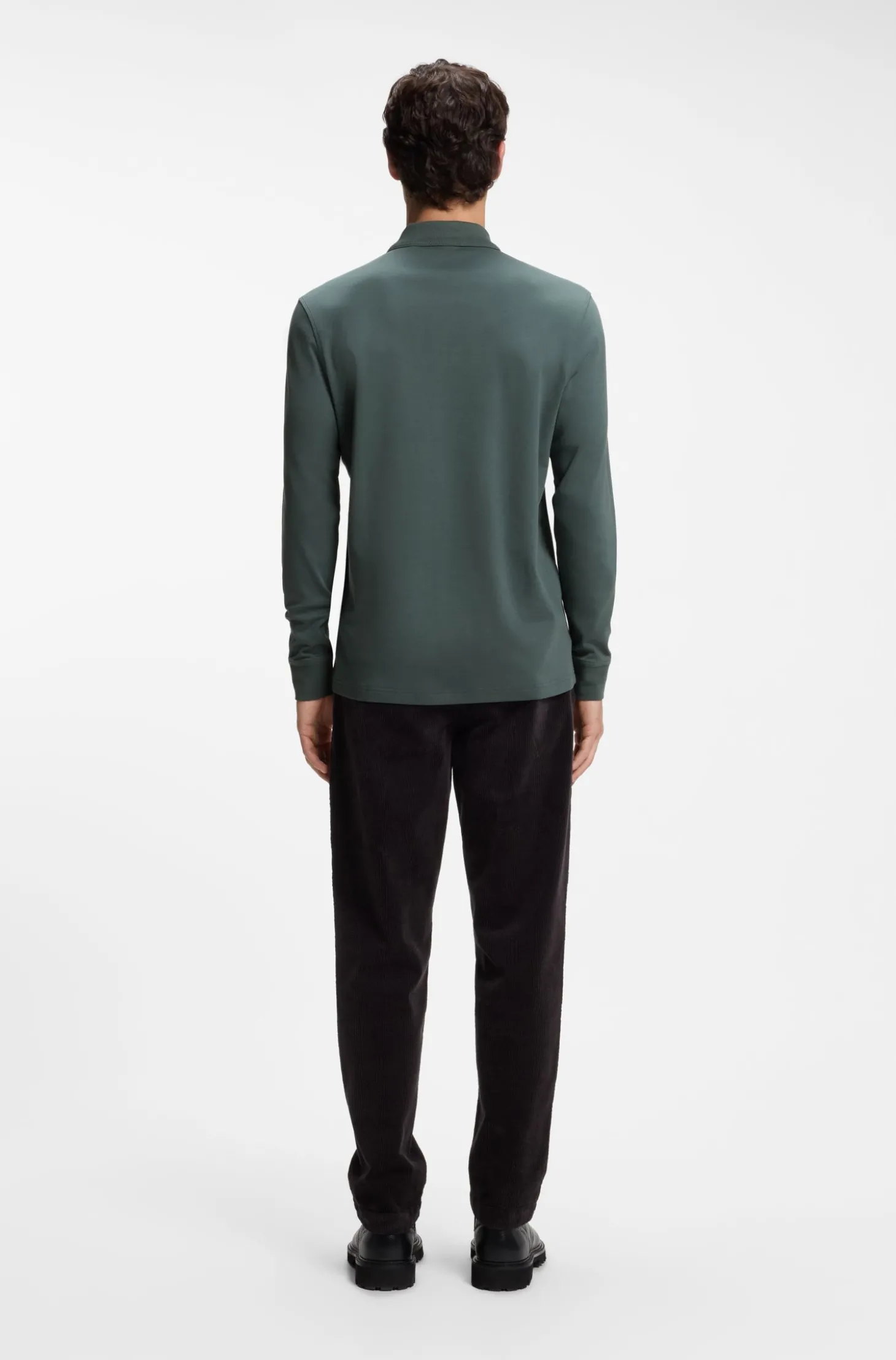 Longsleeve-Poloshirt aus Baumwolle mit Logo-Detail