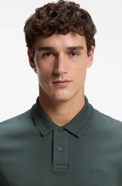 Longsleeve-Poloshirt aus Baumwolle mit Logo-Detail