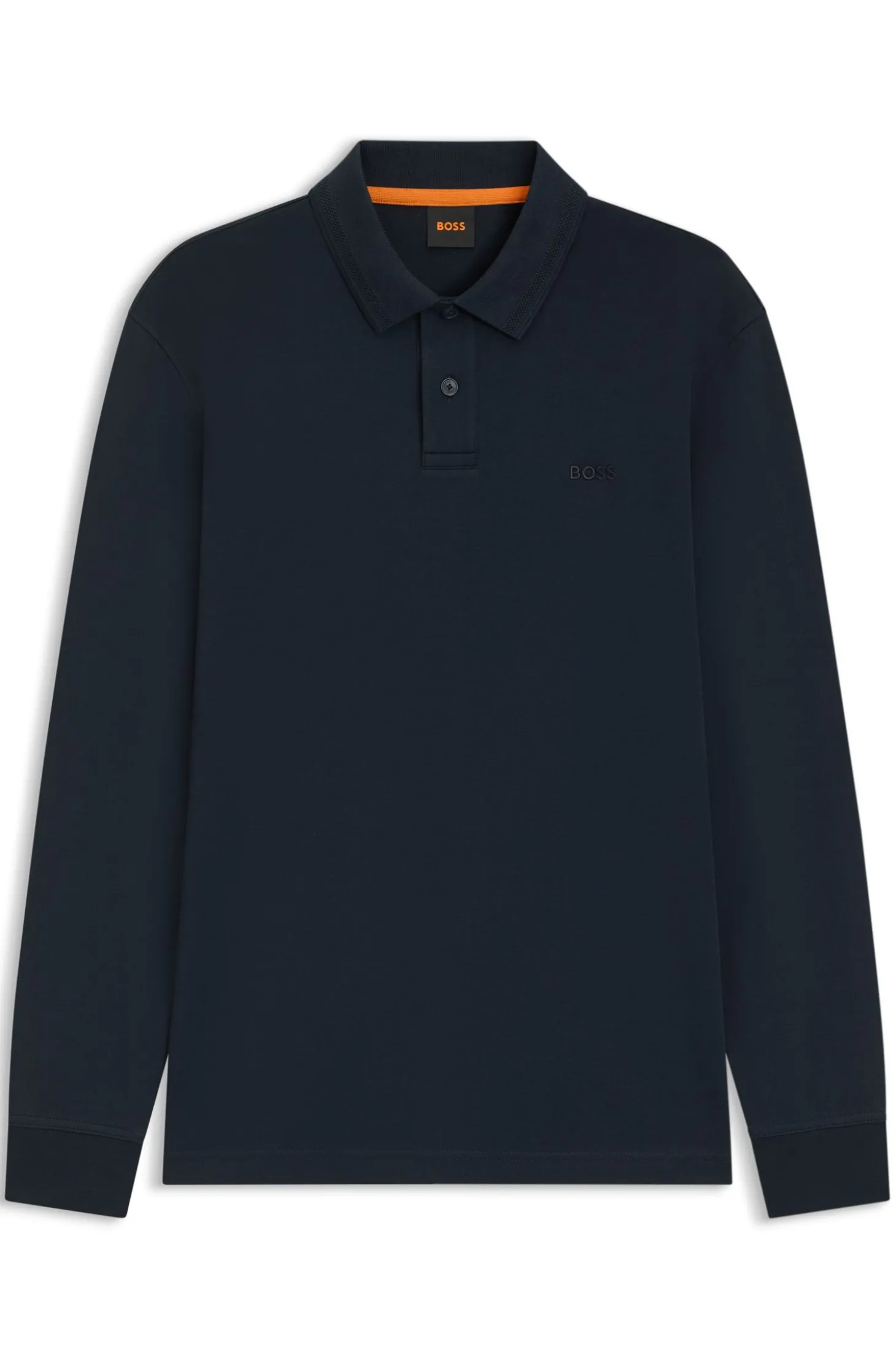 Longsleeve-Poloshirt aus Baumwolle mit Logo-Detail