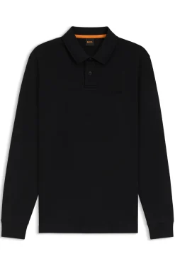 Longsleeve-Poloshirt aus Baumwolle mit Logo-Detail