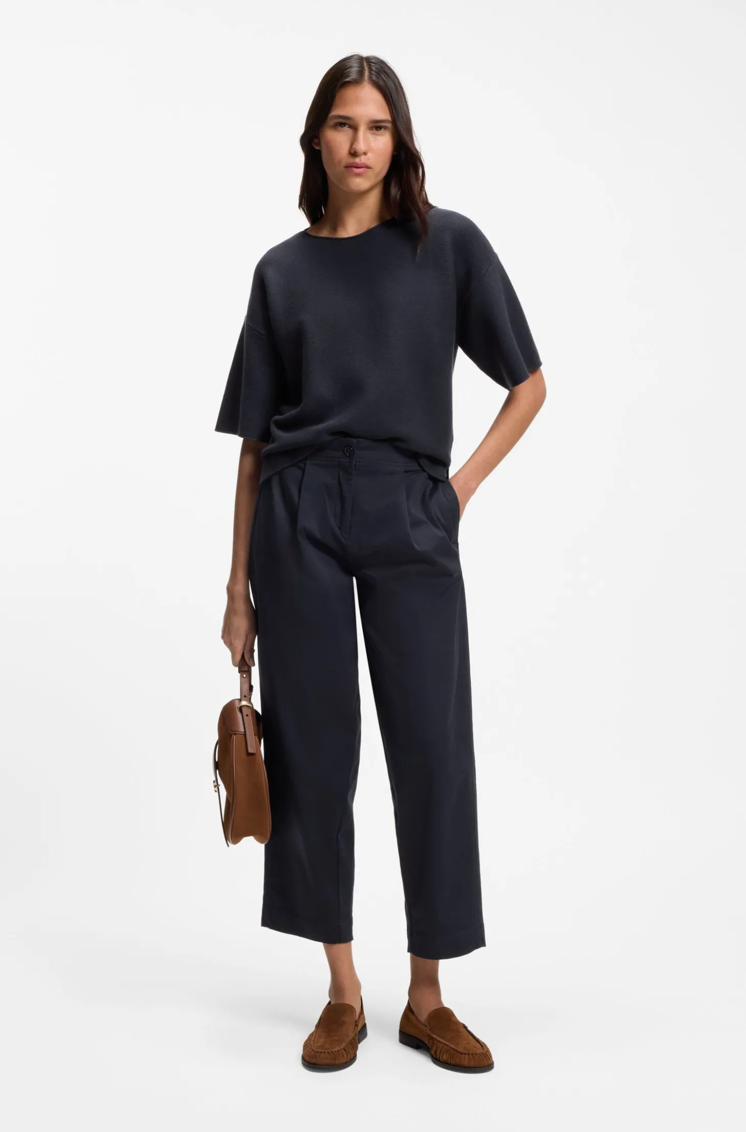 Loose-Fit Chino aus Stretch-Baumwolle mit Twill-Struktur