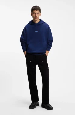 Loose-Fit Hoodie aus Baumwoll-Terry mit Logo-Details