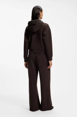 Loose-Fit Hoodie aus Scuba-Jersey mit Reißverschluss