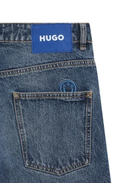 Loose-Fit Jeans aus fester Baumwolle mit weitem Beinverlauf