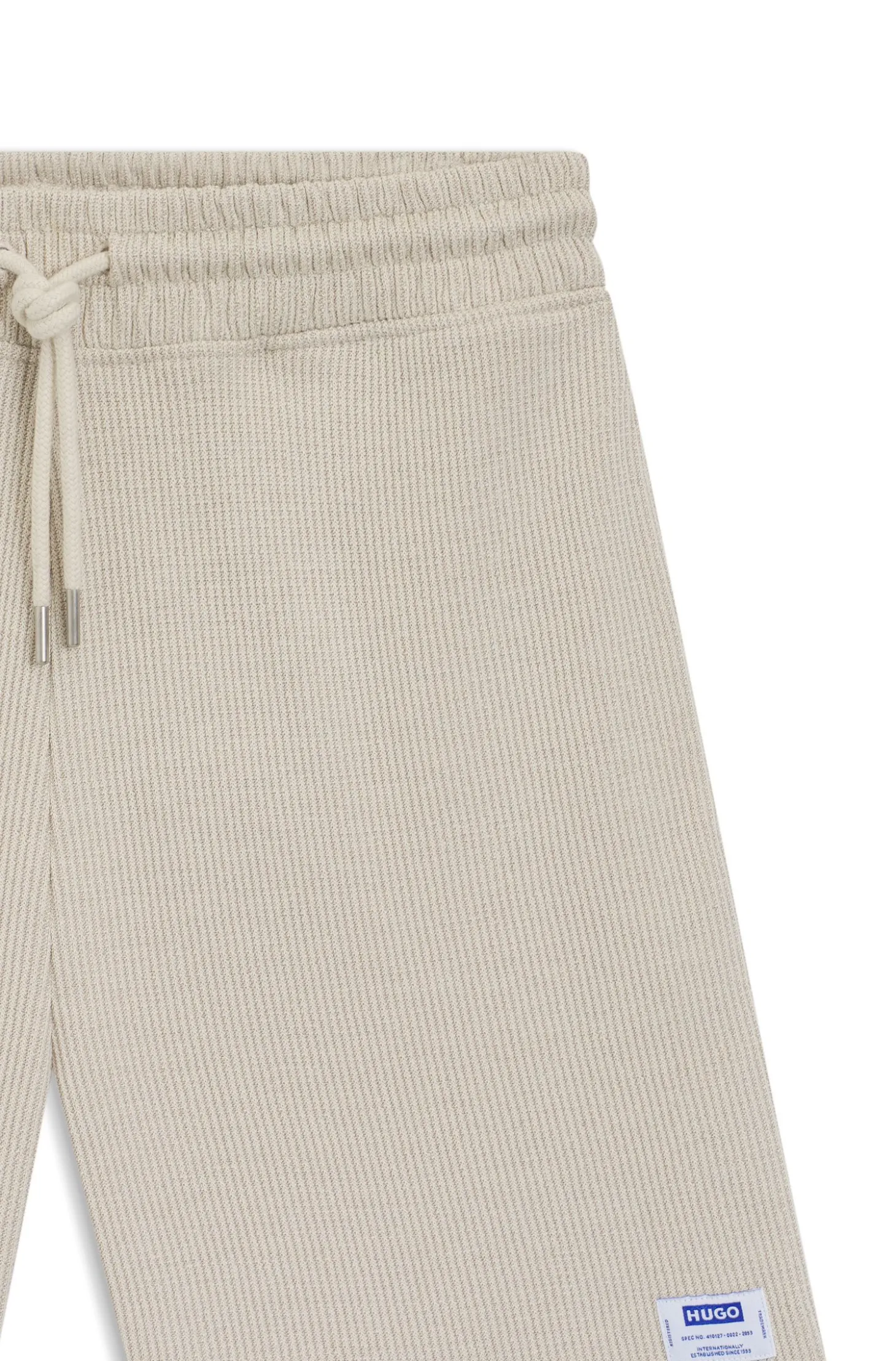 Loose-Fit Shorts aus Baumwoll-Mix mit Waffelstruktur