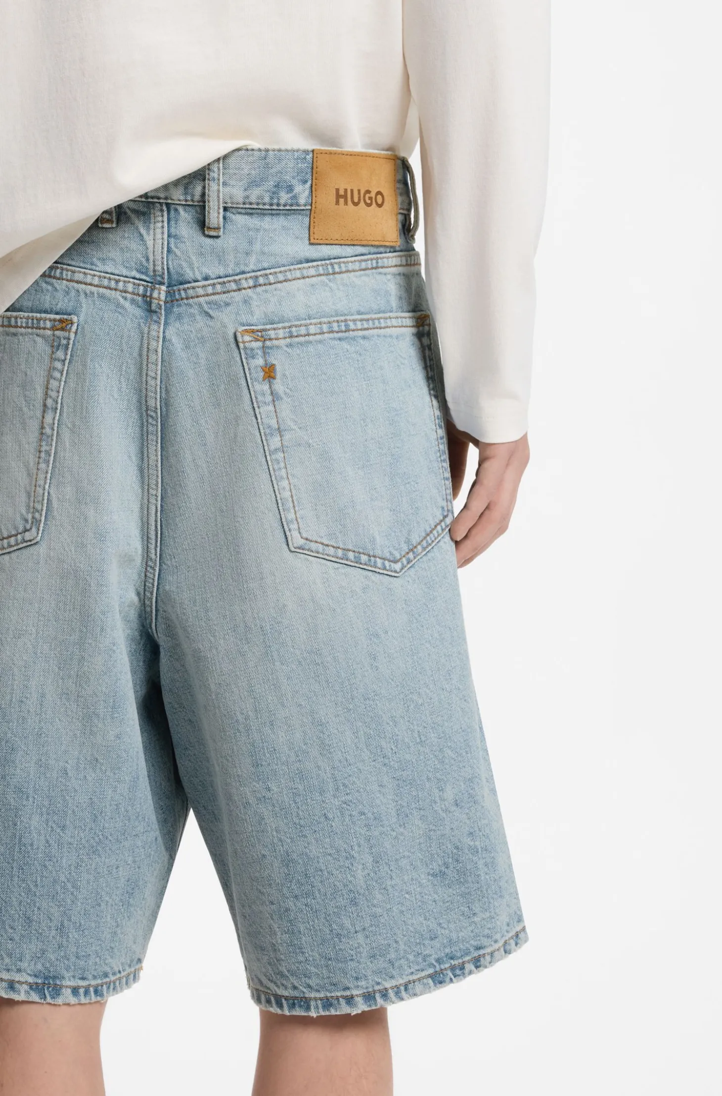 Loose-Fit Shorts aus Slub-Baumwolle