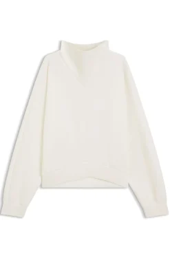 Loose-Fit Sweatshirt mit drapiertem Trichterkragen