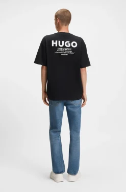 Loose-Fit T-Shirt aus Baumwolle mit Logo-Artwork hinten