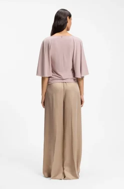 Loose-Fit T-Shirt aus Cupro mit Raglanärmeln