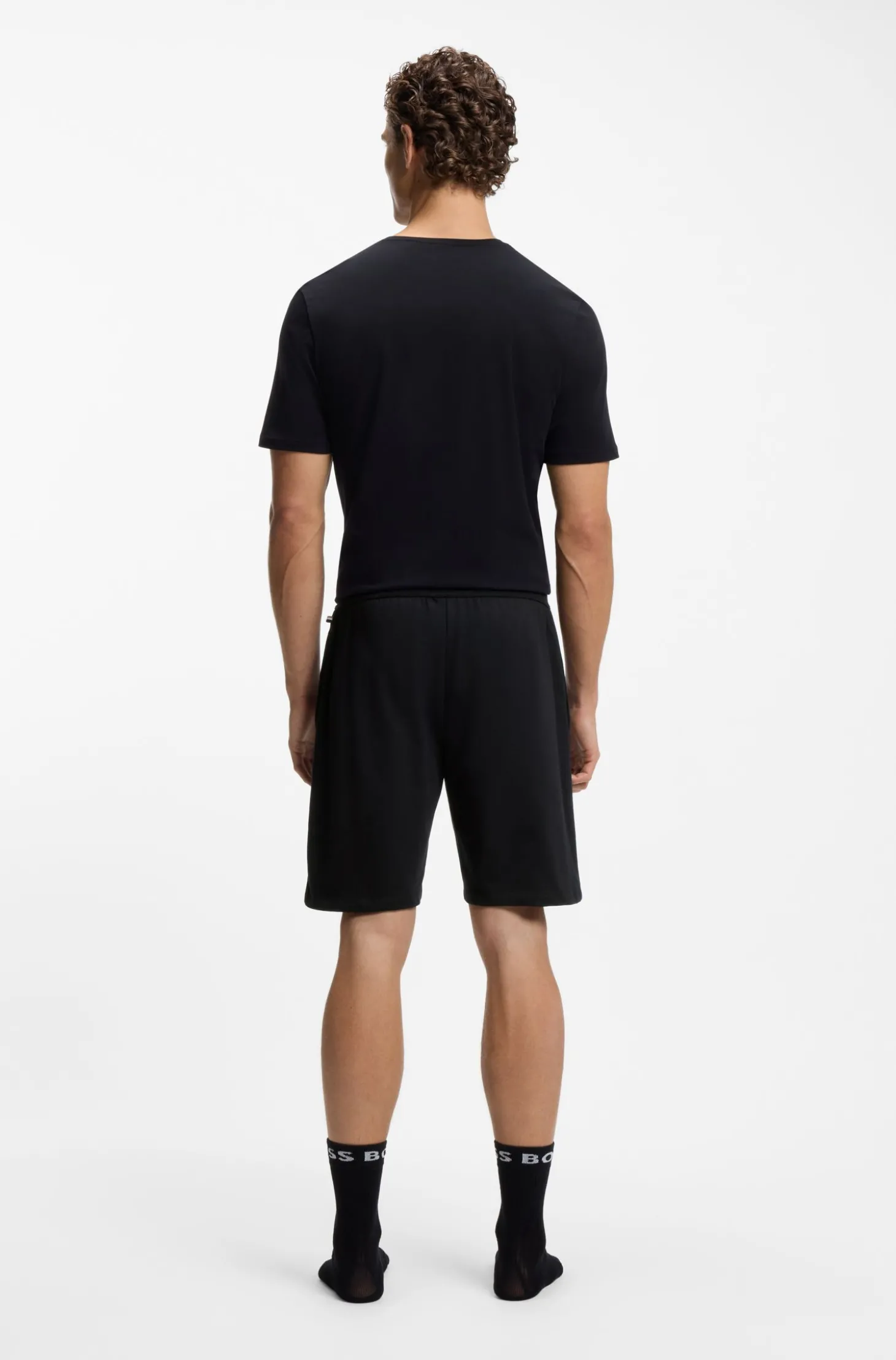 Loungewear-Shorts aus Baumwoll-Terry mit Logo-Print
