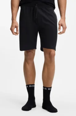 Loungewear-Shorts aus Baumwoll-Terry mit Logo-Print