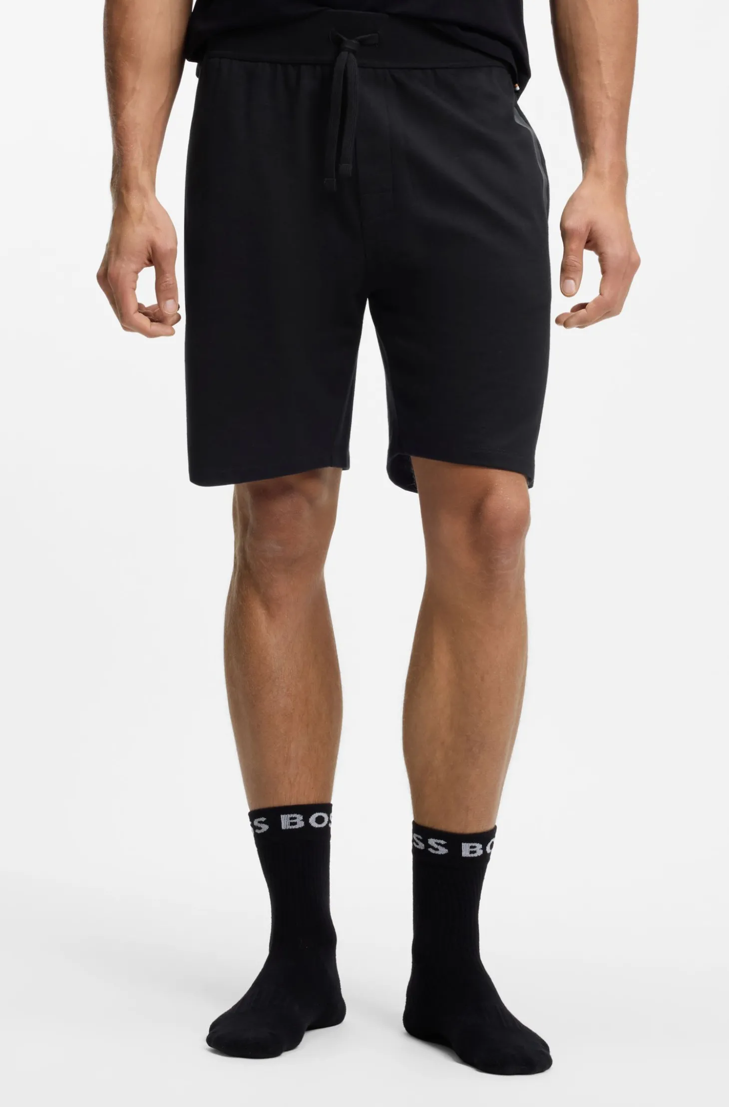 Loungewear-Shorts aus Baumwoll-Terry mit Logo-Print