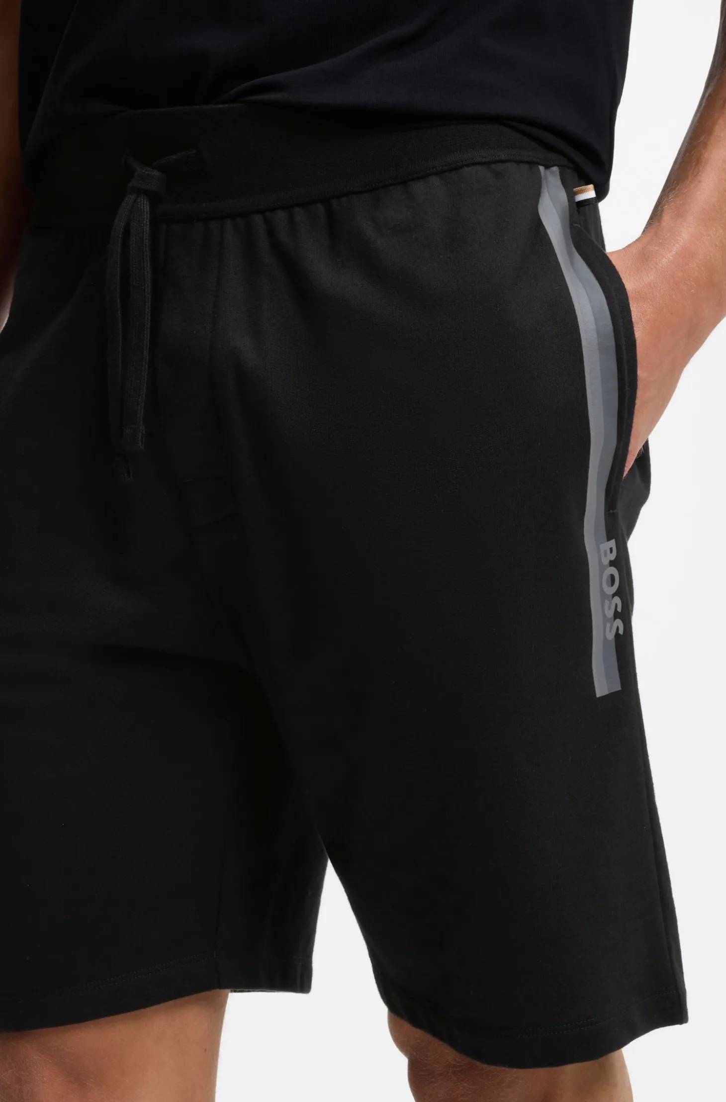 Loungewear-Shorts aus Baumwoll-Terry mit Logo-Print