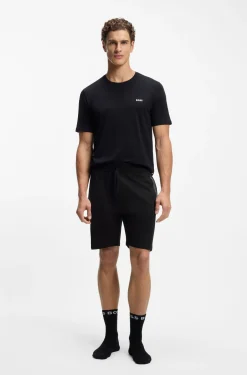 Loungewear-Shorts aus Baumwoll-Terry mit Logo-Print