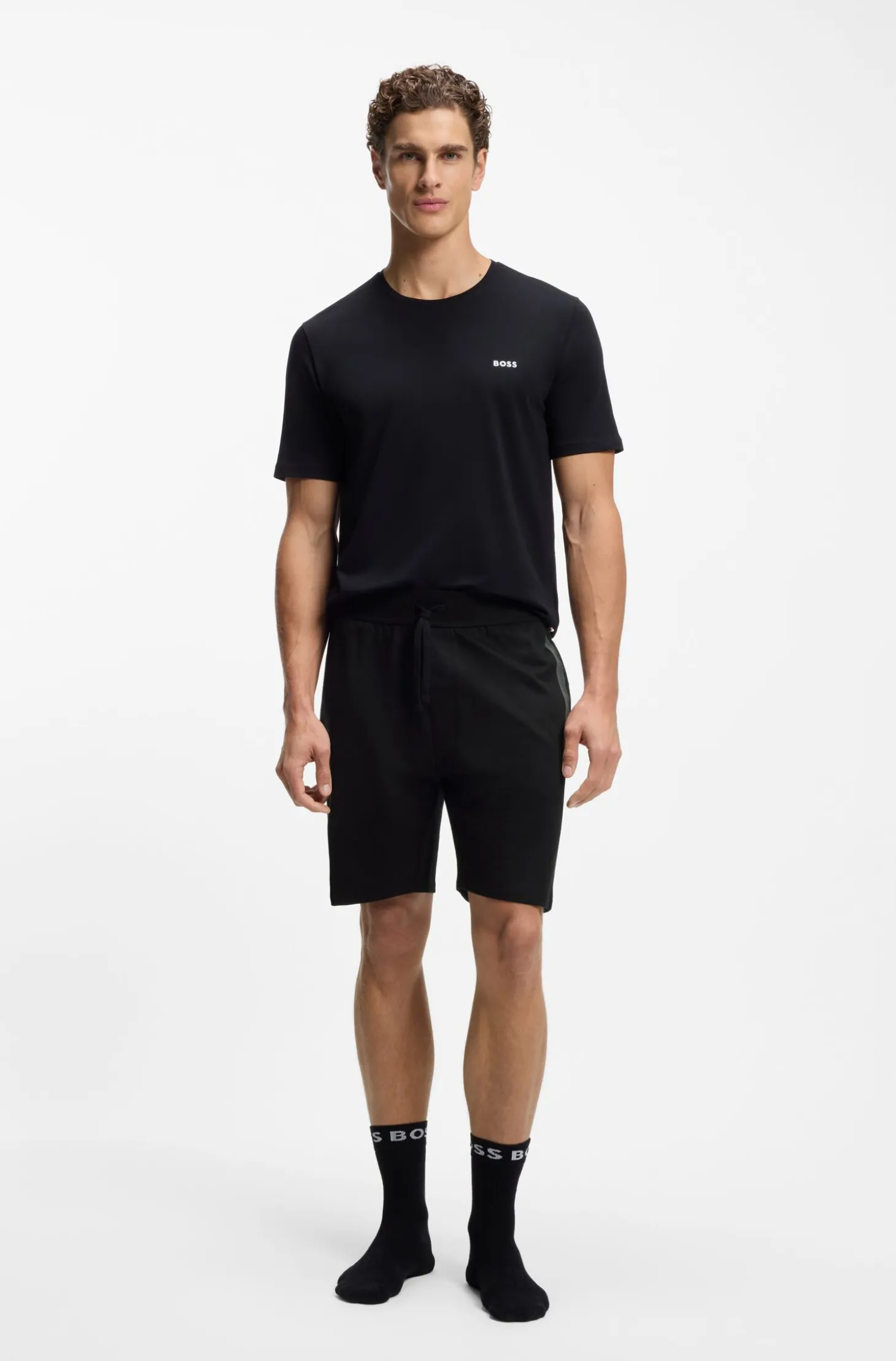Loungewear-Shorts aus Baumwoll-Terry mit Logo-Print