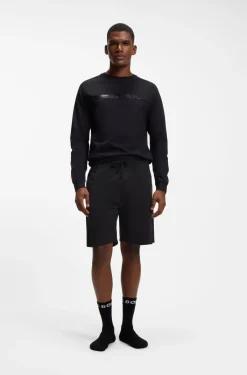 Loungewear-Shorts aus Baumwoll-Terry mit Logo-Print