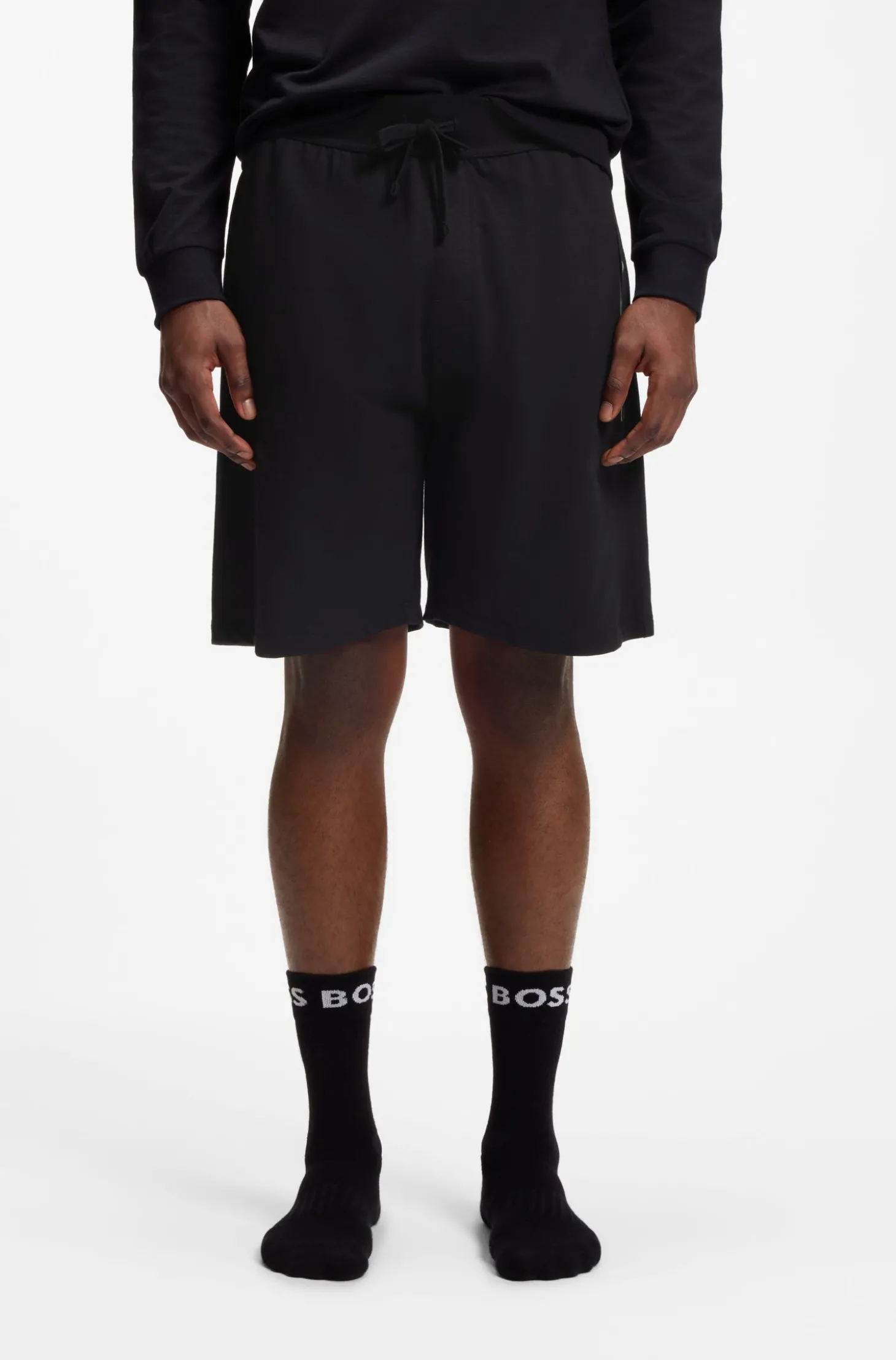 Loungewear-Shorts aus Baumwoll-Terry mit Logo-Print