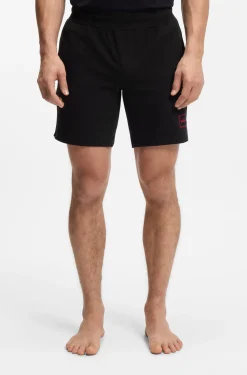 Loungewear-Shorts aus Stretch-Baumwolle mit Logo-Print