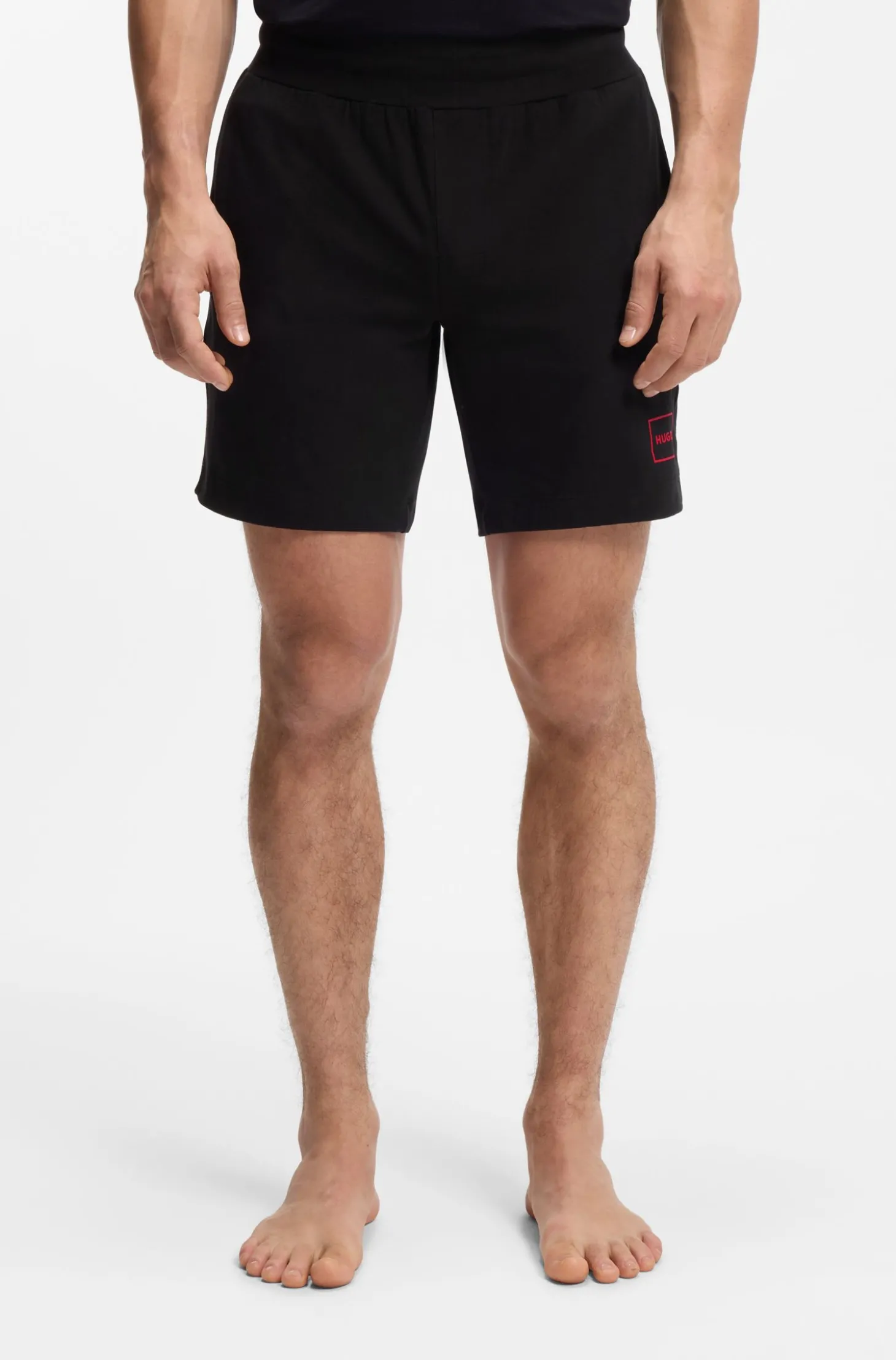 Loungewear-Shorts aus Stretch-Baumwolle mit Logo-Print
