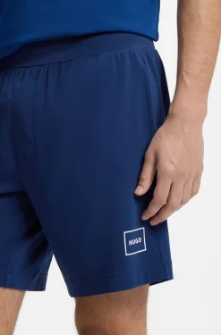 Loungewear-Shorts aus Stretch-Baumwolle mit Logo-Print