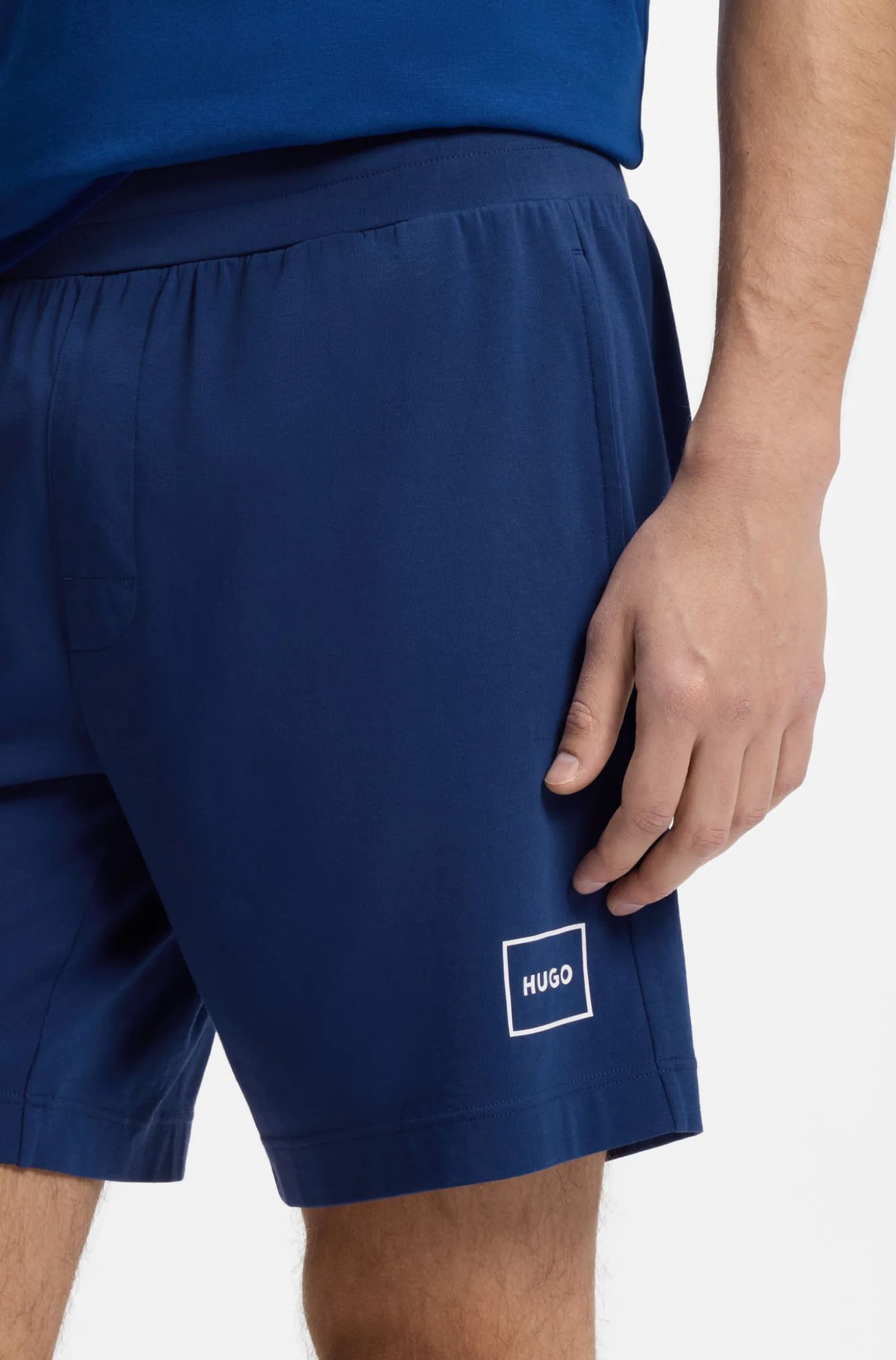 Loungewear-Shorts aus Stretch-Baumwolle mit Logo-Print