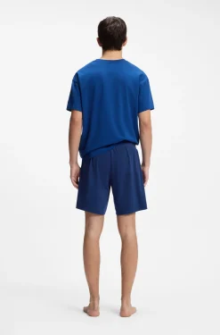 Loungewear-Shorts aus Stretch-Baumwolle mit Logo-Print