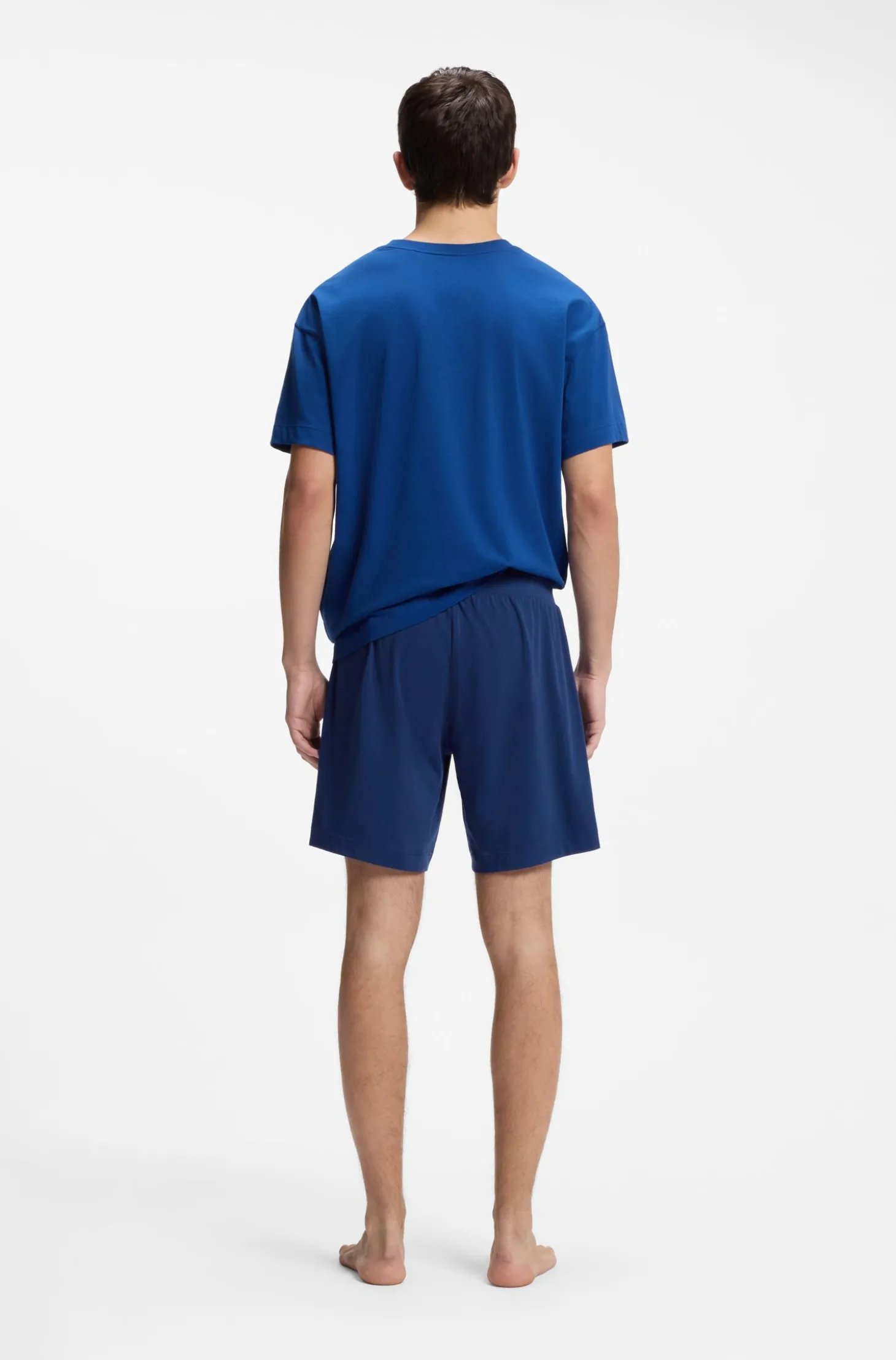 Loungewear-Shorts aus Stretch-Baumwolle mit Logo-Print