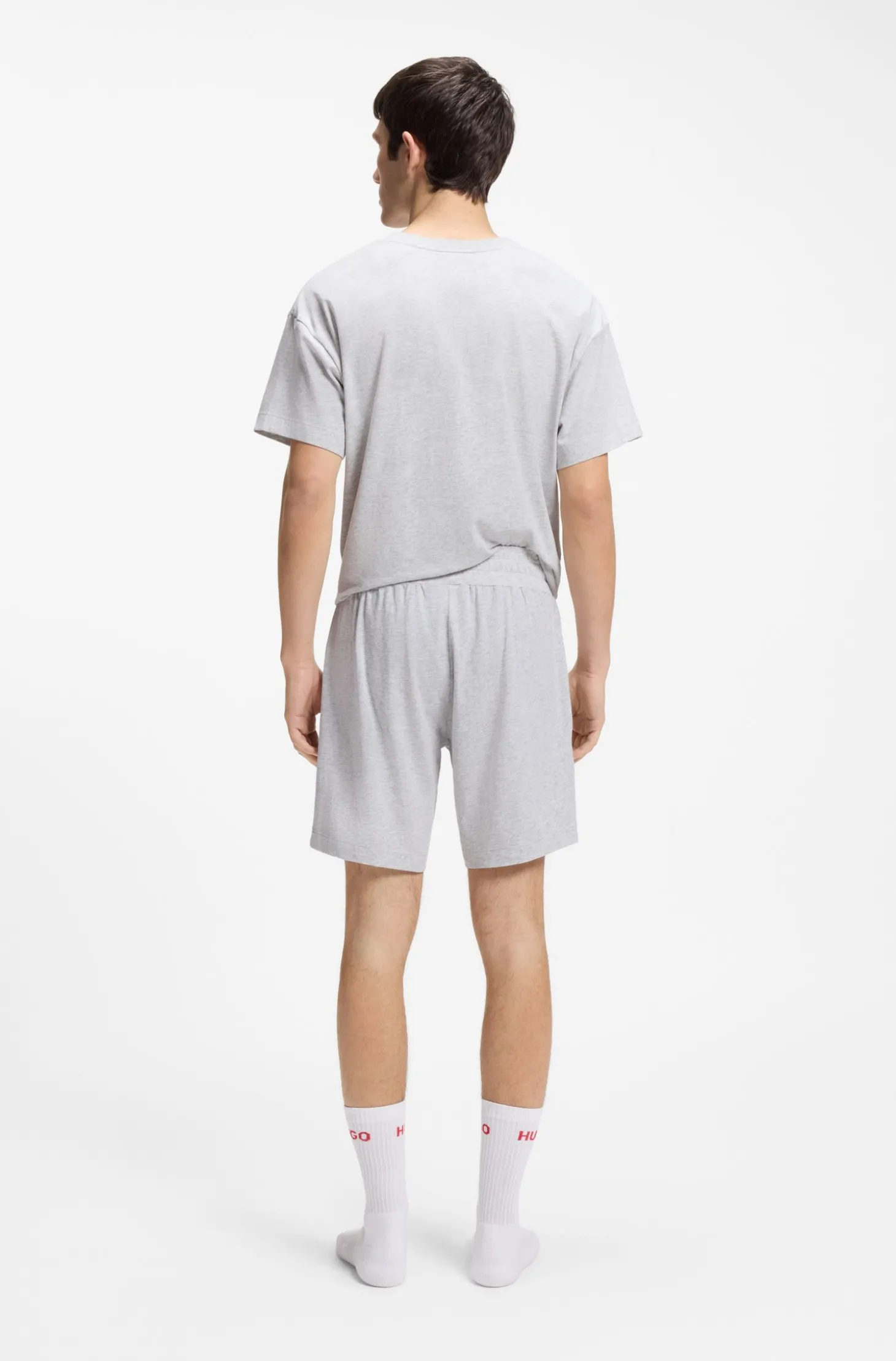 Loungewear-Shorts aus Stretch-Baumwolle mit Logo-Print