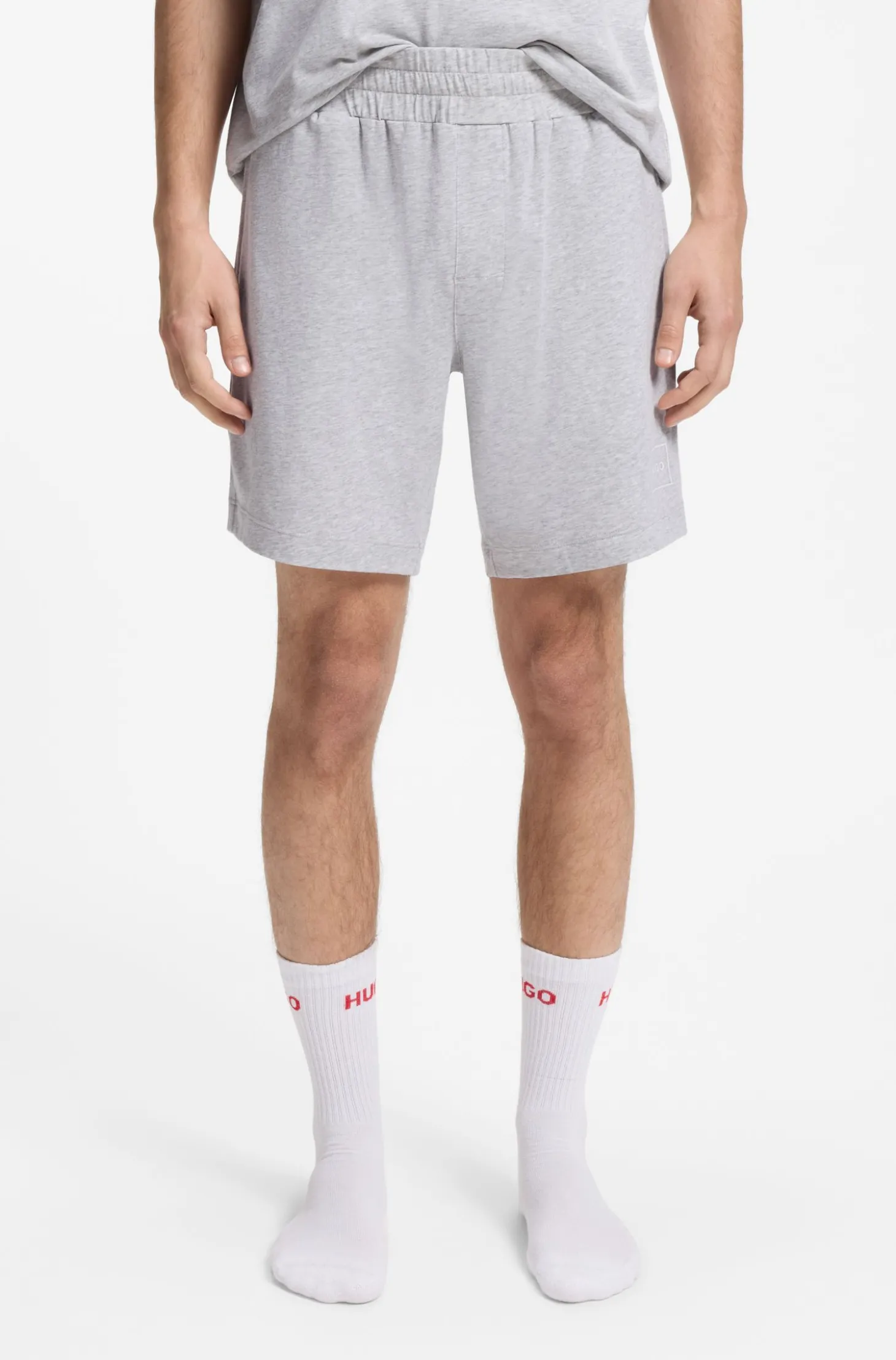 Loungewear-Shorts aus Stretch-Baumwolle mit Logo-Print