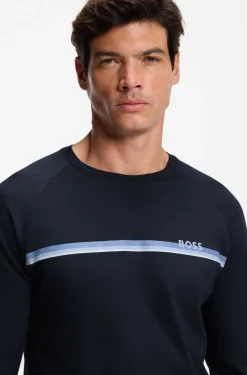 Loungewear-Sweatshirt aus Baumwolle mit Logo auf der Brust