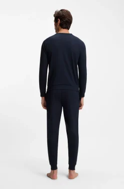 Loungewear-Sweatshirt aus Baumwolle mit Logo auf der Brust