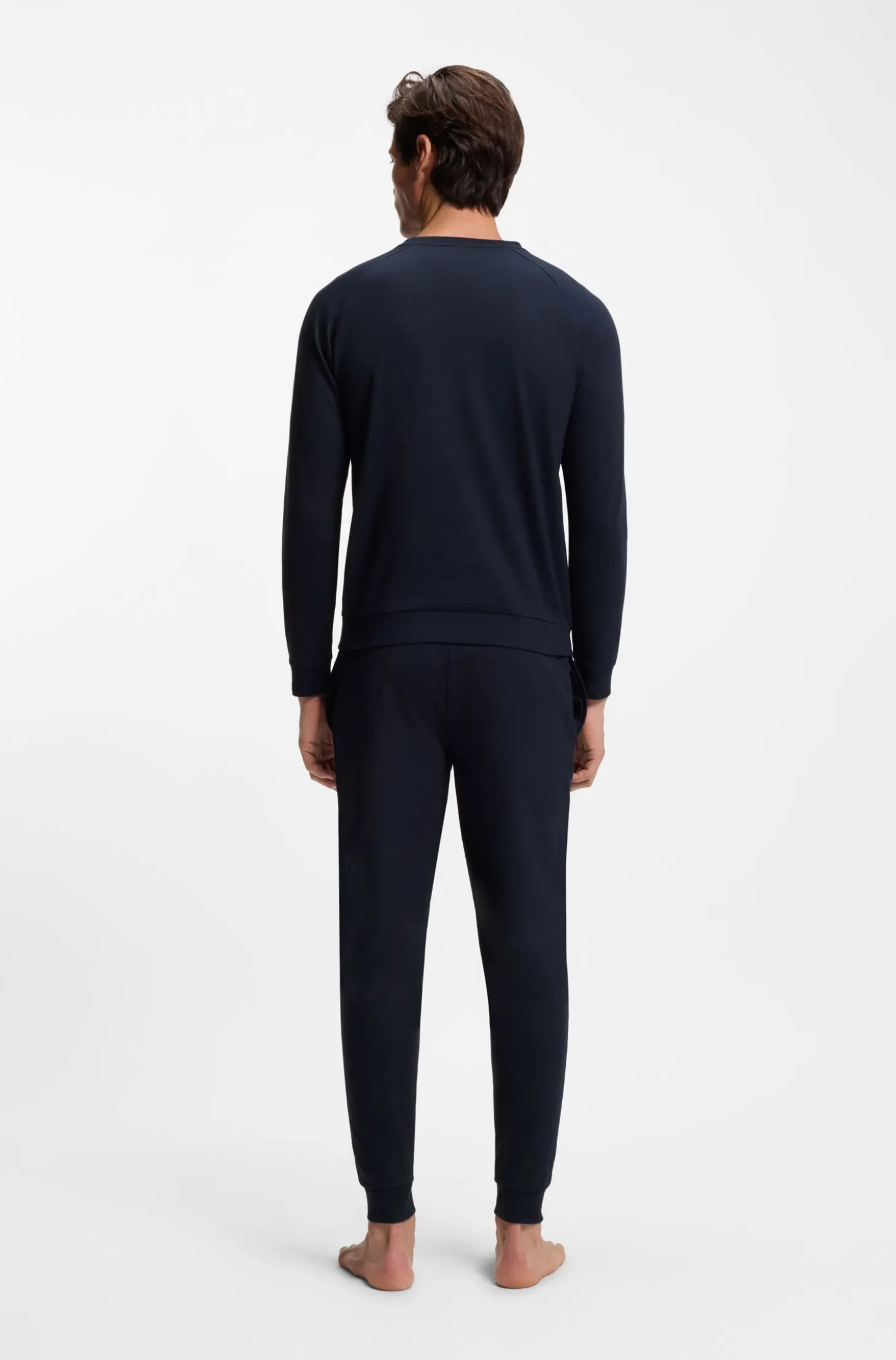 Loungewear-Sweatshirt aus Baumwolle mit Logo auf der Brust