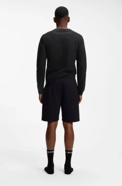 Loungewear-Sweatshirt aus Baumwolle mit Logo auf der Brust