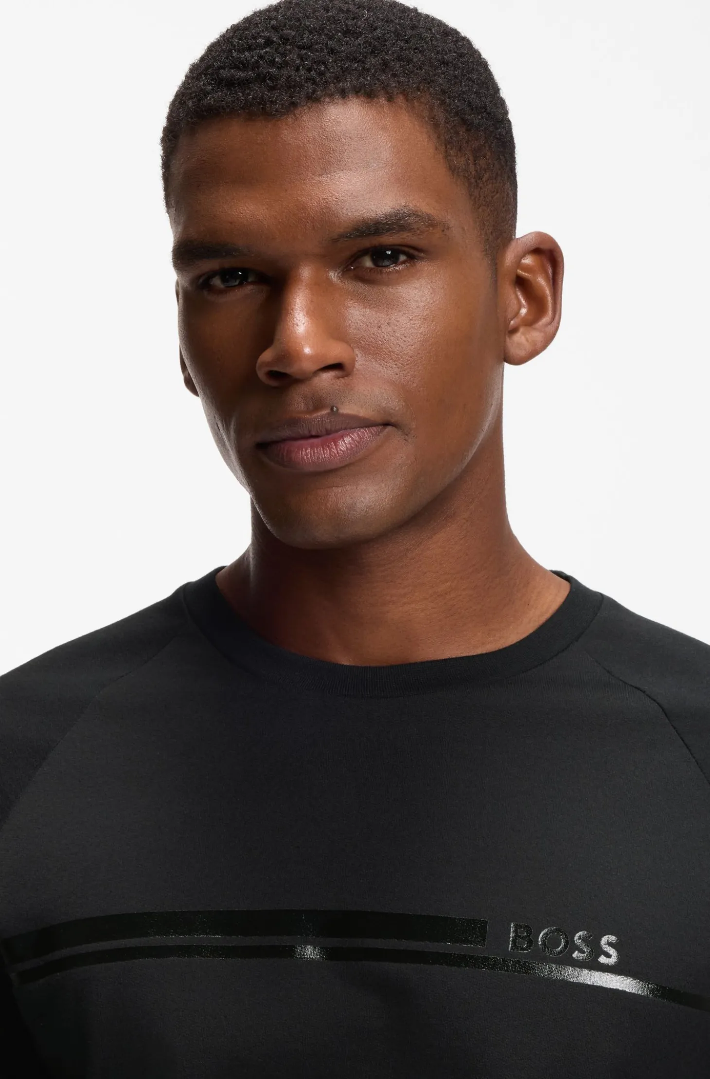 Loungewear-Sweatshirt aus Baumwolle mit Logo auf der Brust