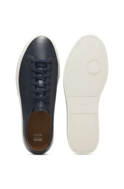 Lowtop Sneakers aus Leder mit Logo-Prägung