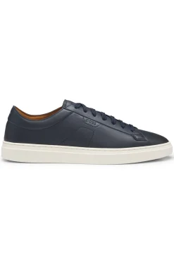 Lowtop Sneakers aus Leder mit Logo-Prägung