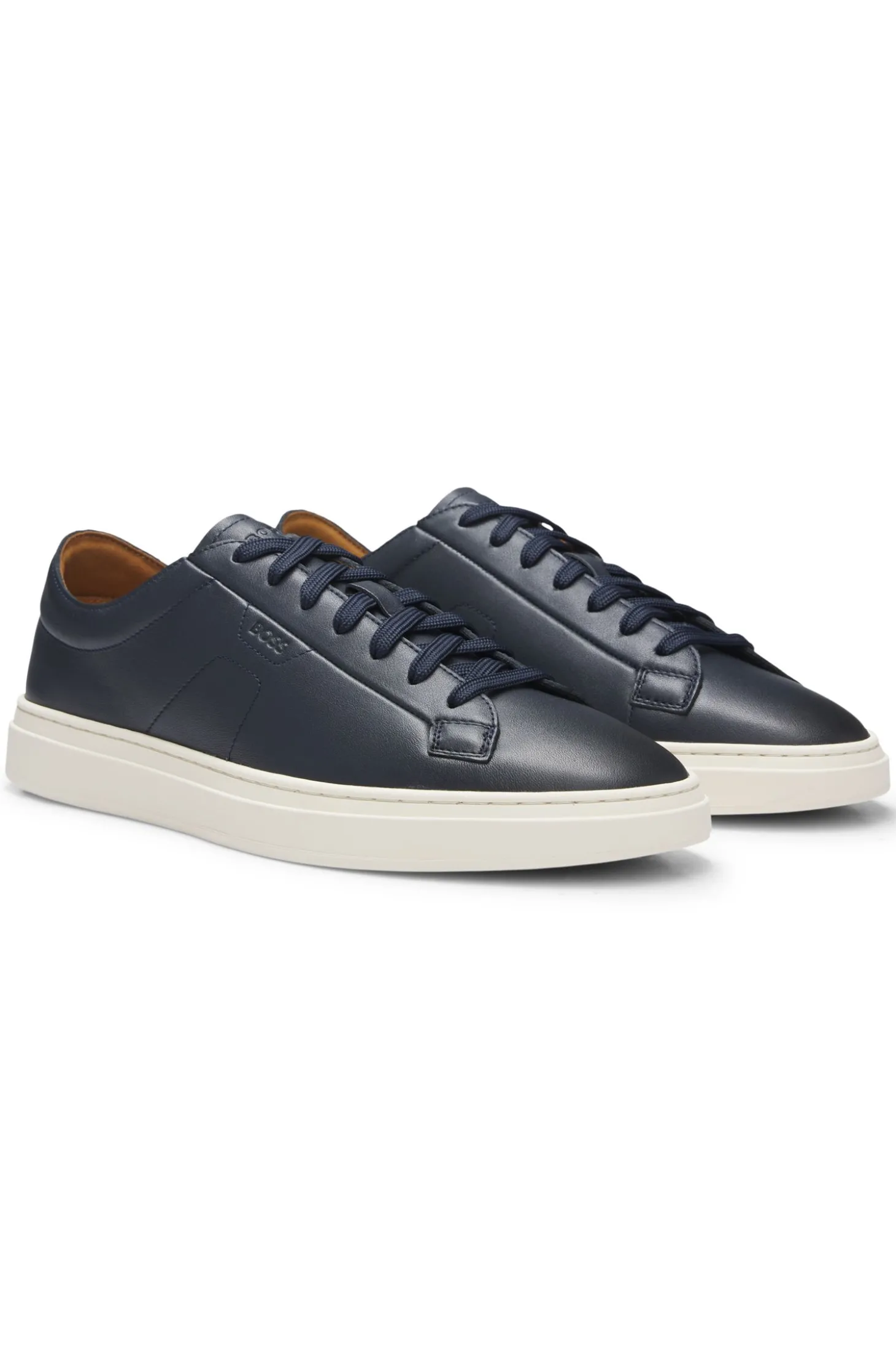 Lowtop Sneakers aus Leder mit Logo-Prägung