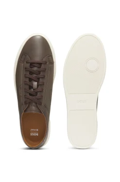 Lowtop Sneakers aus Leder mit Logo-Prägung