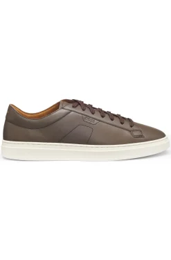 Lowtop Sneakers aus Leder mit Logo-Prägung