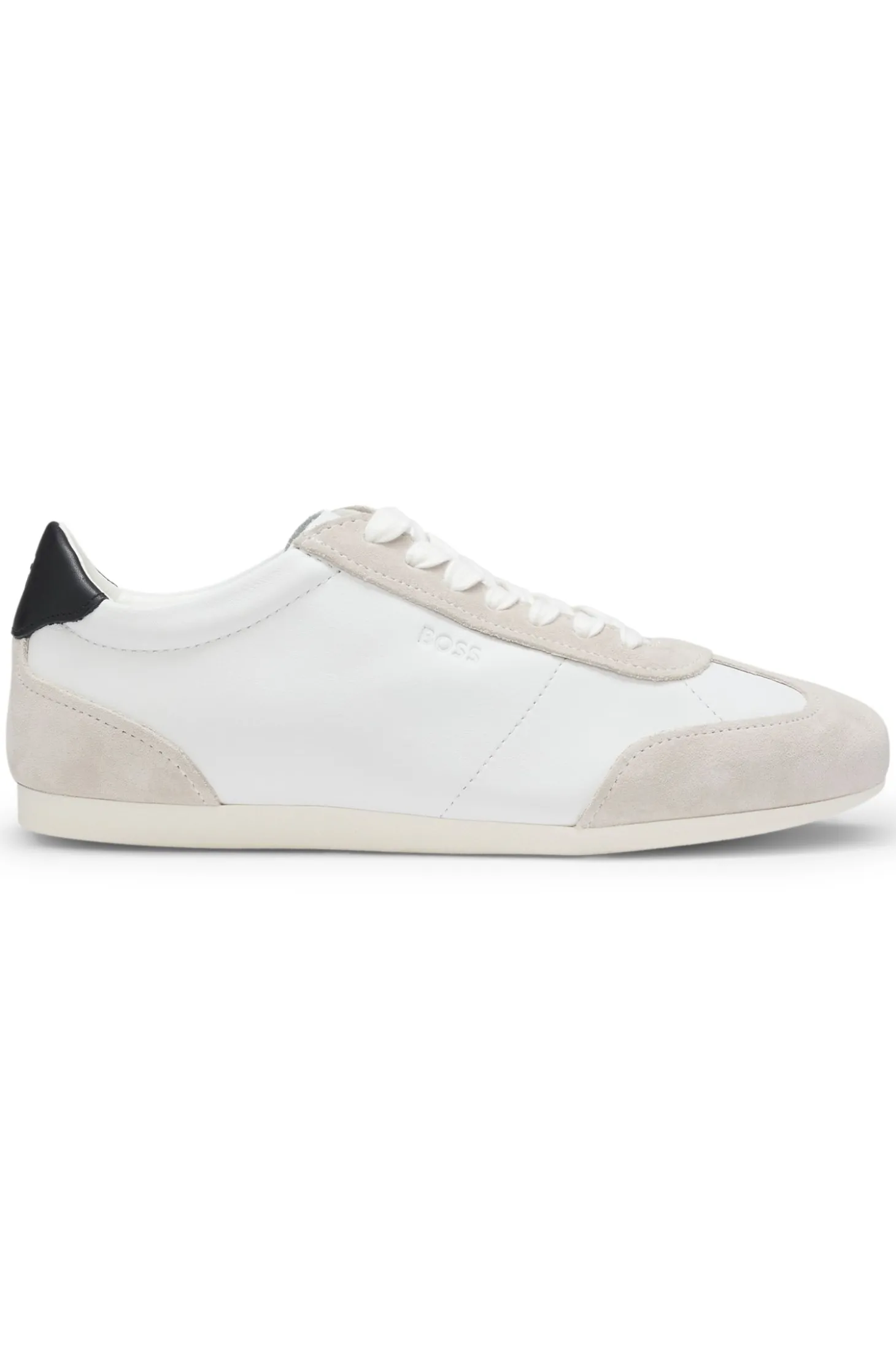 Lowtop Sneakers aus Leder und Veloursleder