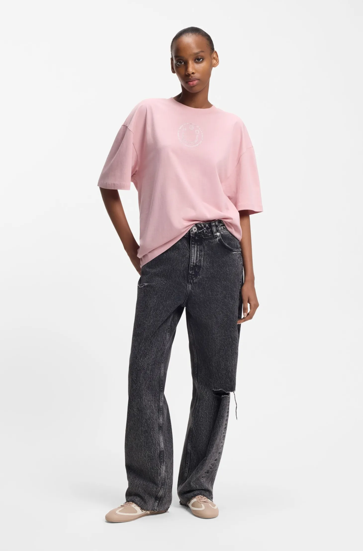 Lowtop Sneakers aus Leder und Veloursleder